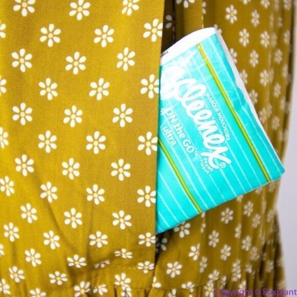 NEW Madewell V-Neck Tiered Button-Front Midi Dress in Daisies‎ Forever, 00 - Picture 12 of 16